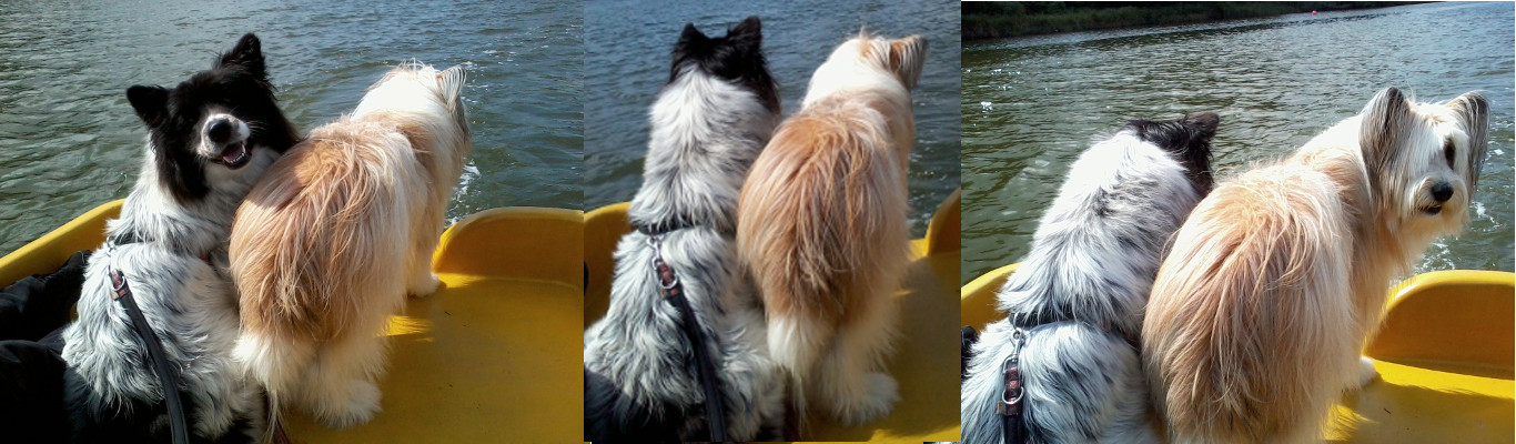 Zenna und Uzuri fahren Boot